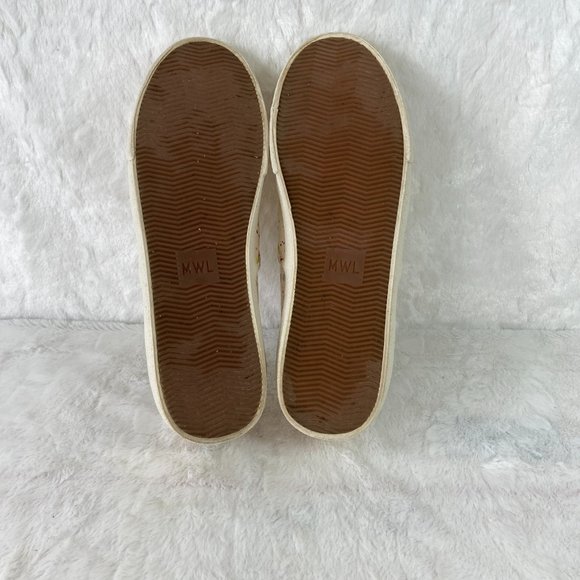 Madewell Sidewalk Slip-On Sneakers Womens 9M Paint Spattered Recycled Canvas - Picture 10 of 12